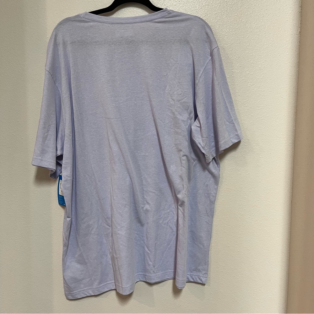 Columbia Omni-Wick Shirt Mens 2X Lilac Thistletown Hill Short Sleeve Crew Neck - Picture 6 of 6